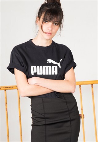 VINTAGE 80'S PUMA CROP TOP /AVELINASREWORKS/ S0728