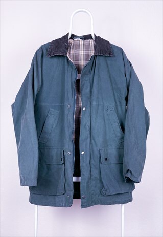VINTAGE COTTON TRADERS WAX JACKET GREEN SMALL