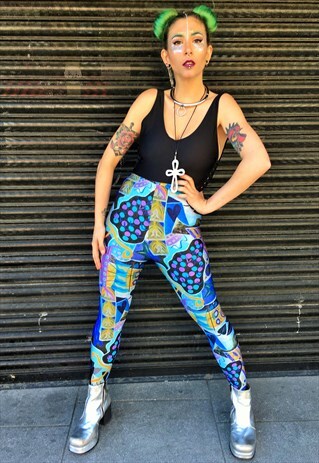 VINTAGE CRAZY PATTERNED LEGGINGS