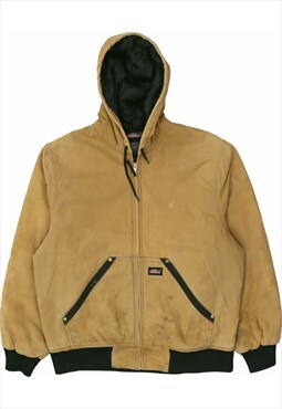 Dickies 90's Heavyweight Hooded Workwear Jacket Large Brown