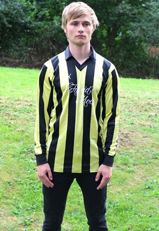 VINTAGE 80S PUMA SOCCER JERSEY - W.GERMAN - MEDIUM - STRIPED