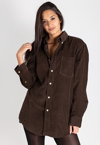 VINTAGE 80S CHAPS CORDUROY SHIRT / S8726