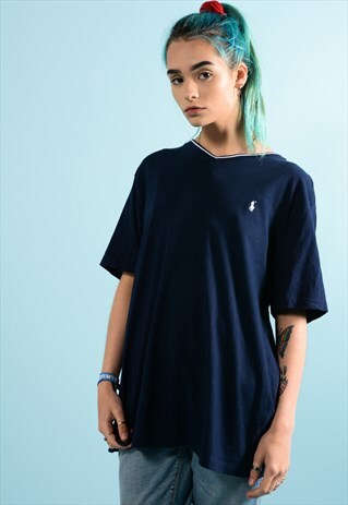 VINTAGE BLUE RALPH LAUREN TEE SHIRT
