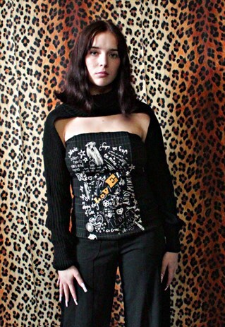 00s vintage graffiti punk corset graffiti grunge 