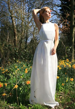 LONG WHITE COTTON DRESS