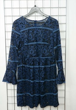 Vintage Y2K Dress Blue Size UK 10-12