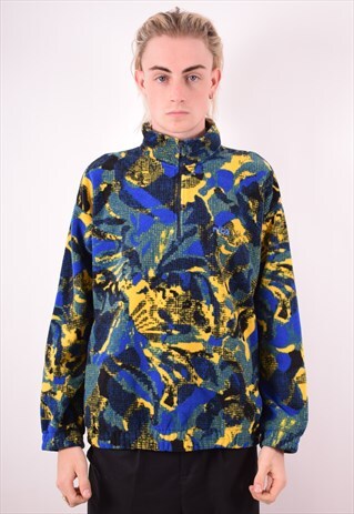 FILA MENS VINTAGE FLEECE JUMPER MEDIUM MULTI 90S
