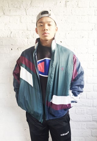 PRINTED WINDBREAKER/SHELL/BOMBER JACKET (1990'S)
