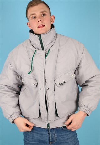 VINTAGE SKI JACKET IN GREY NJ572