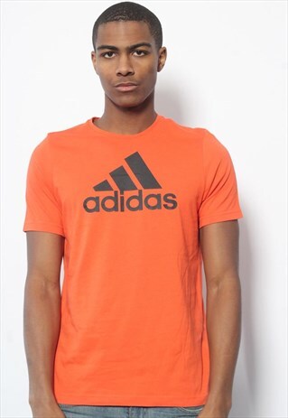 VINTAGE ADIDAS BIG LOGO T-SHIRT ORANGE