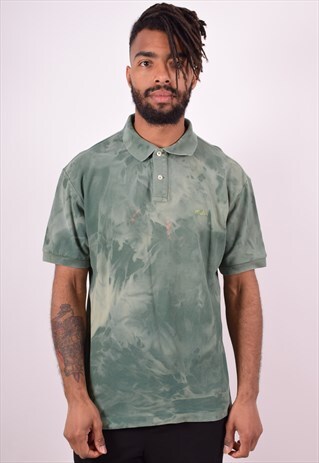 FILA MENS VINTAGE POLO SHIRT LARGE GREEN 90S