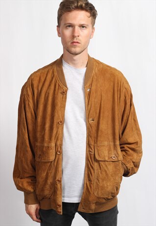 VINTAGE SUEDE BOMBER JACKET