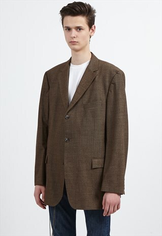 VINTAGE BROWN HUGO BOSS BLAZER JACKET