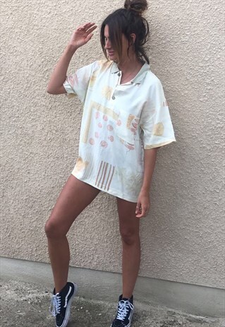 PATTERNED OVERSIZED RETRO VINTAGE UNISEX FESTIVAL SHIRT