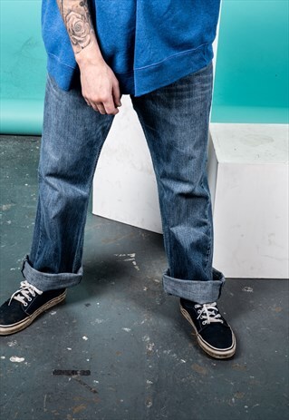 VINTAGE LEVI'S 527 JEANS IN BLUE DENIM