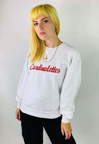 VINTAGE RUSSELL ATHLETIC EMBROIDERED CARDINALETTE SWEATSHIRT