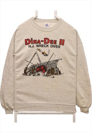 JERZEES 90'S DINA DEE 2 GRAPHIC CREWNECK SWEATSHIRT XLARGE G