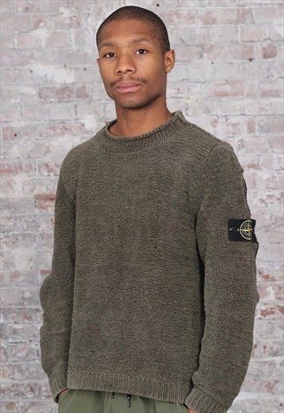 VINTAGE STONE ISLAND KNIT JUMPER GREEN