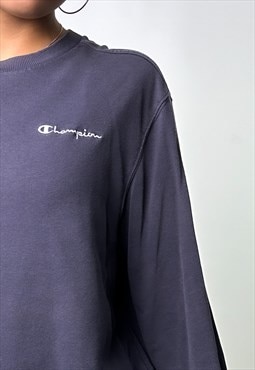 Navy Blue 00s Champion Embroidered Sweatshirt