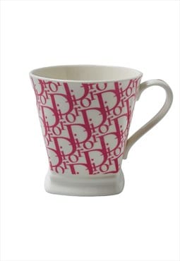 Christian Dior Mug Cup Monogram Logo White Pink 