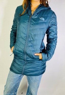 Vintage Size S The North Face Long Coat In Blue