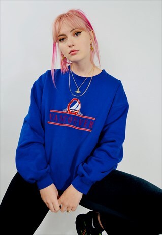 VINTAGE CANADA VANCOUVER 80S EMBROIDERED SWEATSHIRT