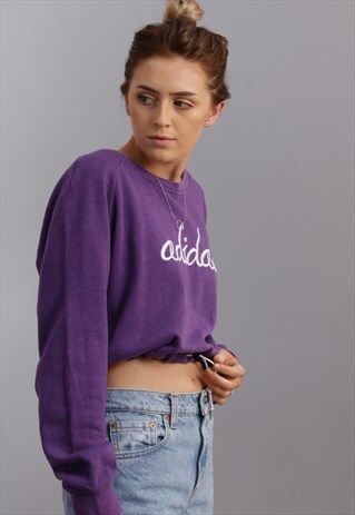 VINTAGE ADIDAS REWORKED CROPPED SWEATSHIRT Z819