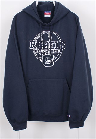 CHAMPION HOODIE / JUMPER IN NAVY COLOUR, REBELS BASKETBALL.