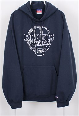 Champion Hoodie / Jumper in Navy colour, REBELS BASKETBALL.