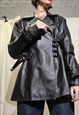 VINTAGE FAKE VEGAN LEATHER JACKET BIKER