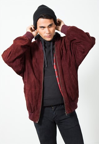 VINTAGE BOMBER SUEDE JACKET / S188