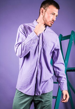 VINTAGE PIERRE CARDIN SHIRT 1990S IN PURPLE