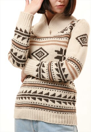 90S VINTAGE WOOL PATTERN MAX MARA JUMPER 931