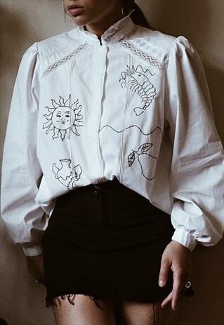 HAND EMBROIDERED LACE SHIRT