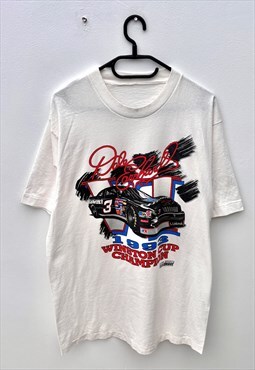 Vintage nascar Dale Earnhardt white T-shirt medium 1993 