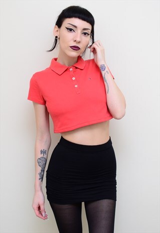 00S RETRO REWORKED CROPPED TOMMY HILFIGER POLO SHIRT