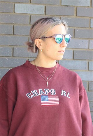 VINTAGE 1990S RALPH LAUREN CHAPS SPELLOUT SWEATSHIRT