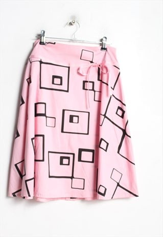 VINTAGE Y2K PATTERENED SKIRT PINK