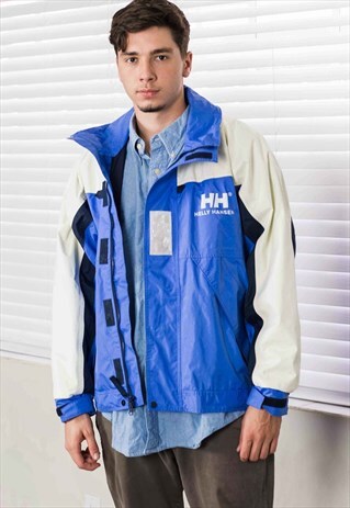 VINTAGE HELLY HANSEN LOGO COAT JACKET 90S M 32.3