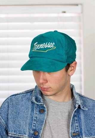 VINTAGE TENNESSEE CORDUROY BASEBALL CAP LOGO 90S 2.5
