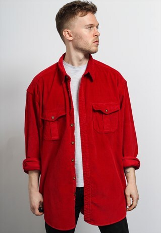 VINTAGE CORDUROY SHIRT RED