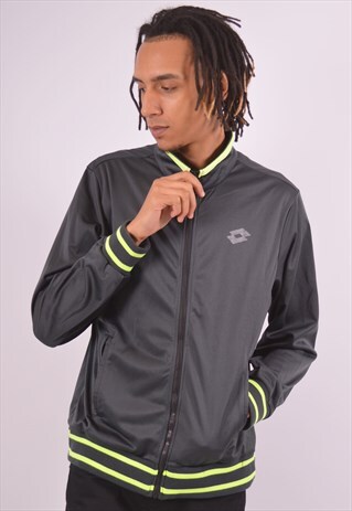 VINTAGE LOTTO TRACKSUIT TOP JACKET GREY