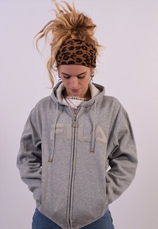 VINTAGE FILA HOODIE SWEATER GREY