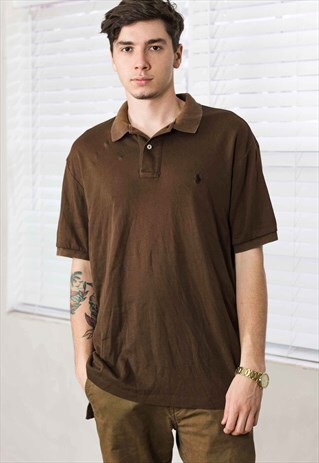 VINTAGE RALPH LAUREN POLO SHIRT LOGO 90S L 10.2
