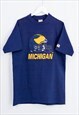 Vintage 90s Michigan Football t-shirt in blue Nutmeg