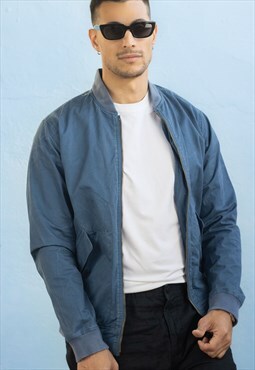 Vintage Vans Bomber Jacket in Blue M