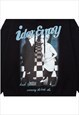 COUPLE PRINT HOODIE RETRO LOVE CARTOON PULLOVER IN GREY