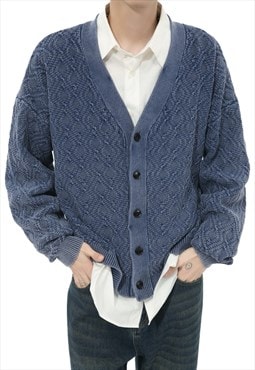 Men's rhombus V-neck sweater A Vol.1