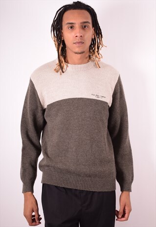 POLO RALPH LAUREN MENS VINTAGE JUMPER SWEATER MEDIUM 90S