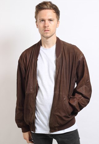 VINTAGE SUEDE BOMBER JACKET